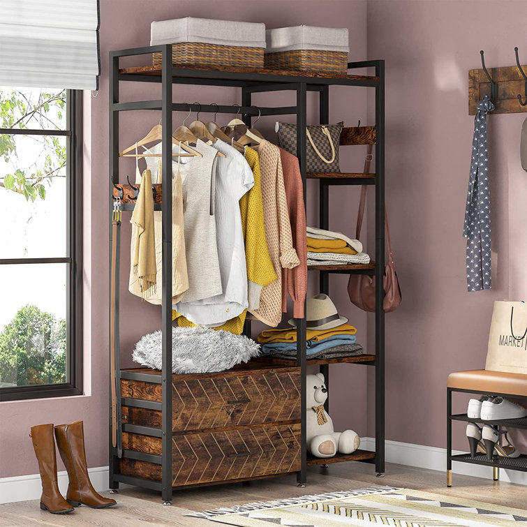 HONGYAN 41.73'' Manufactured Wood Clothing Rack & Reviews | Wayfair